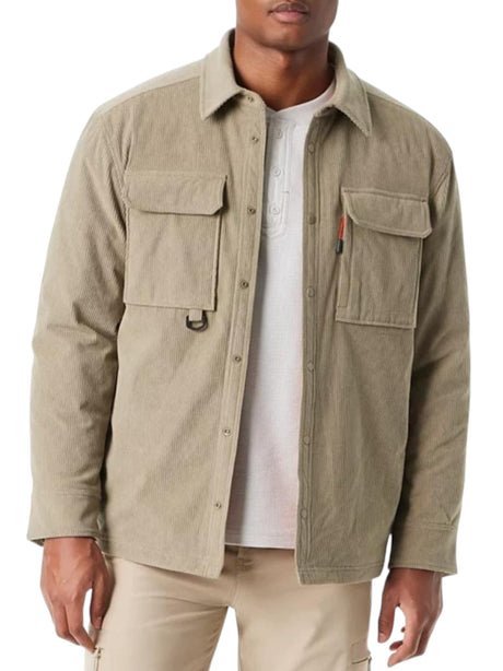 Image for Men's Ribbed Jacket,Taupe