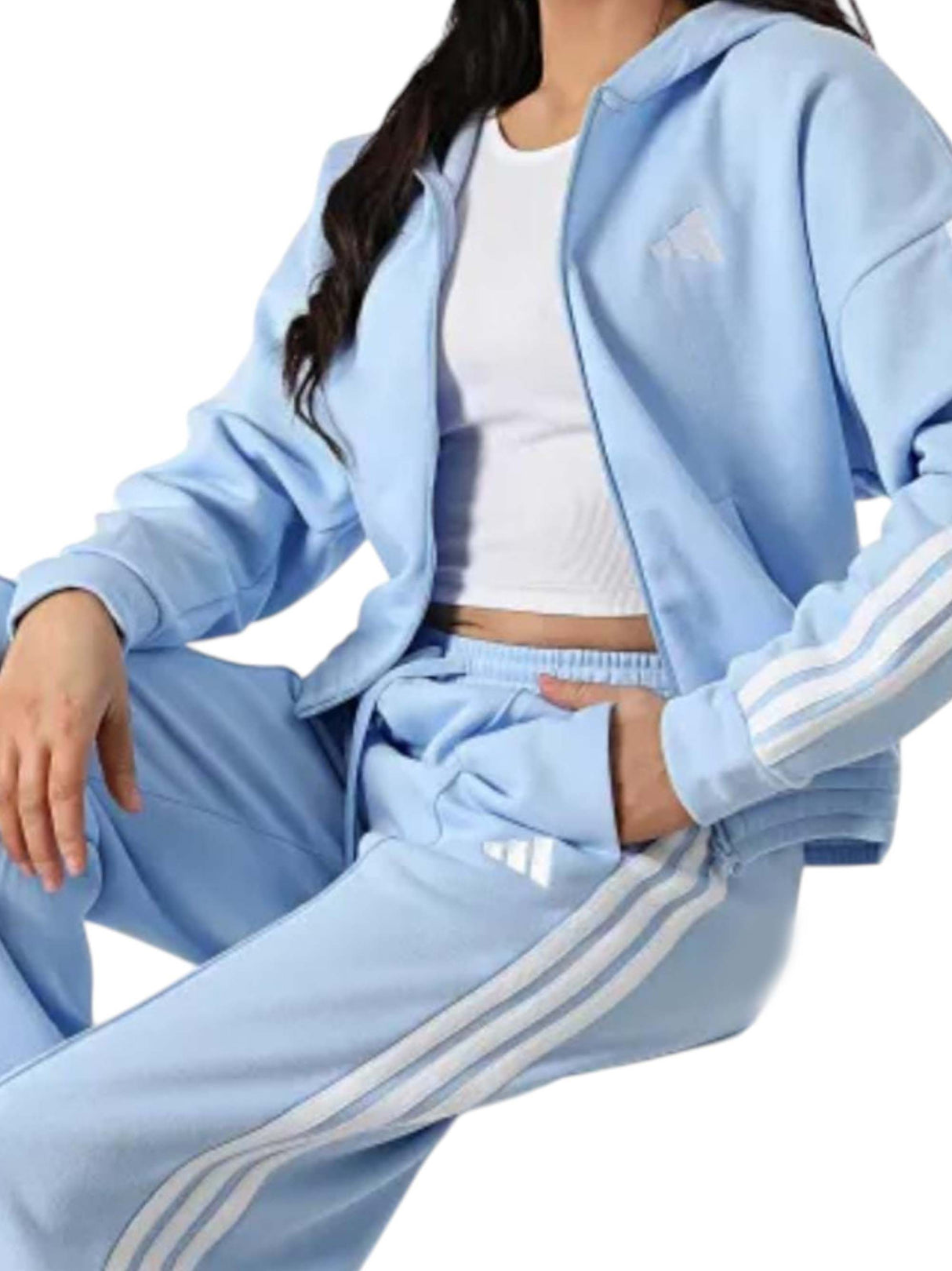 Image for Women's Plain Pajama Set,Ligth Blue