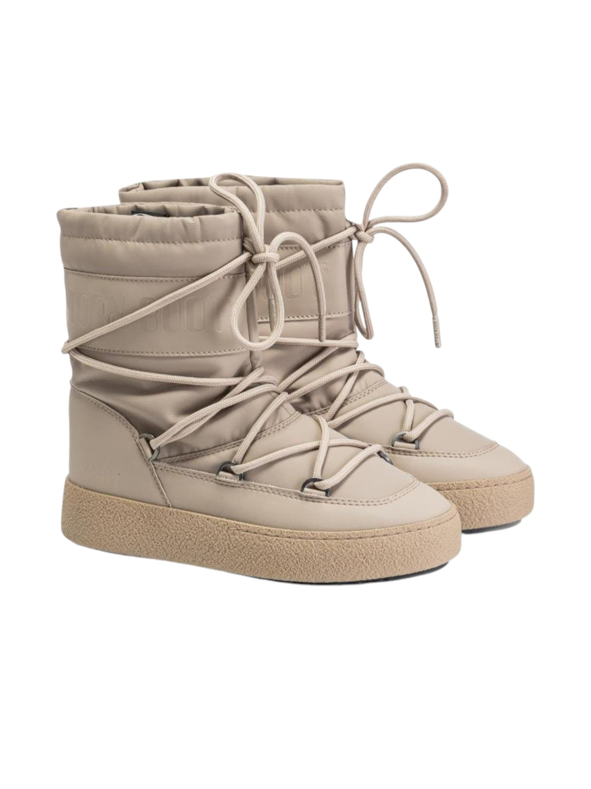 Image for Women's Plain Quilted Ankle Boots,Beige