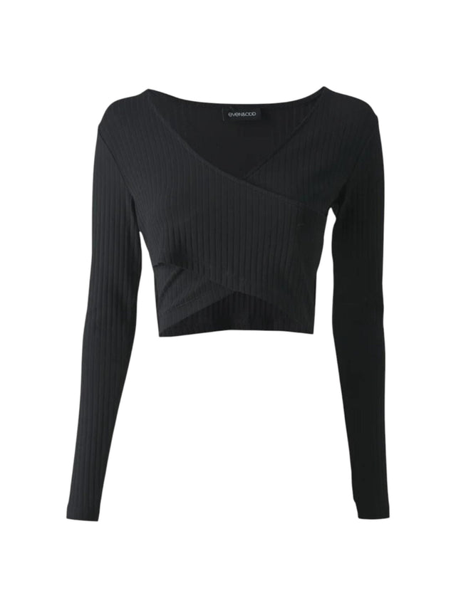 Image for Women's Wrap Top,Black