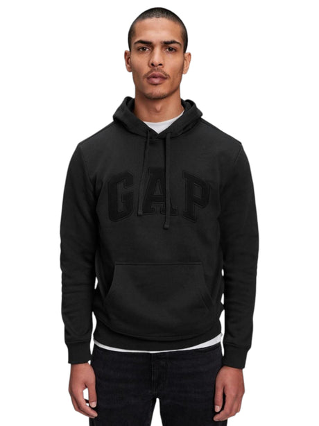 Image for Men's Logo Printed Hoodie,Black