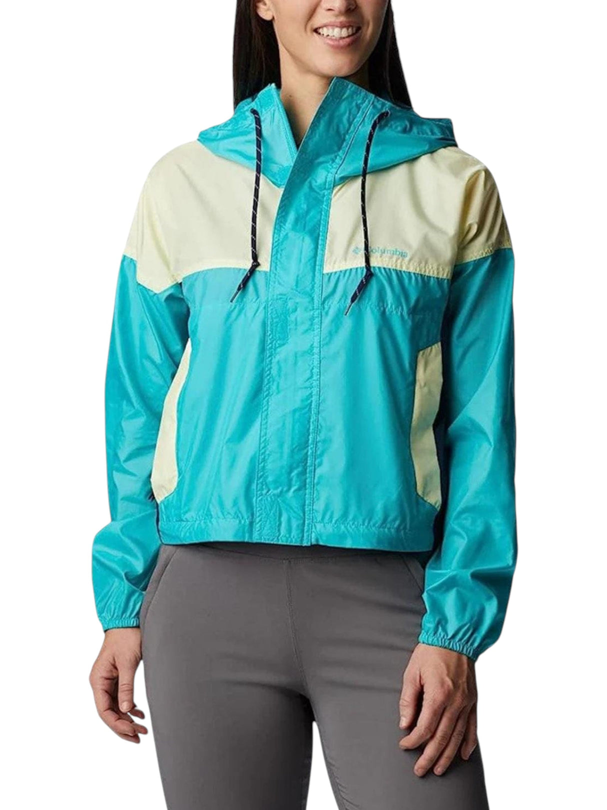 Image for Women's Colorblocked Jacket,Aqua