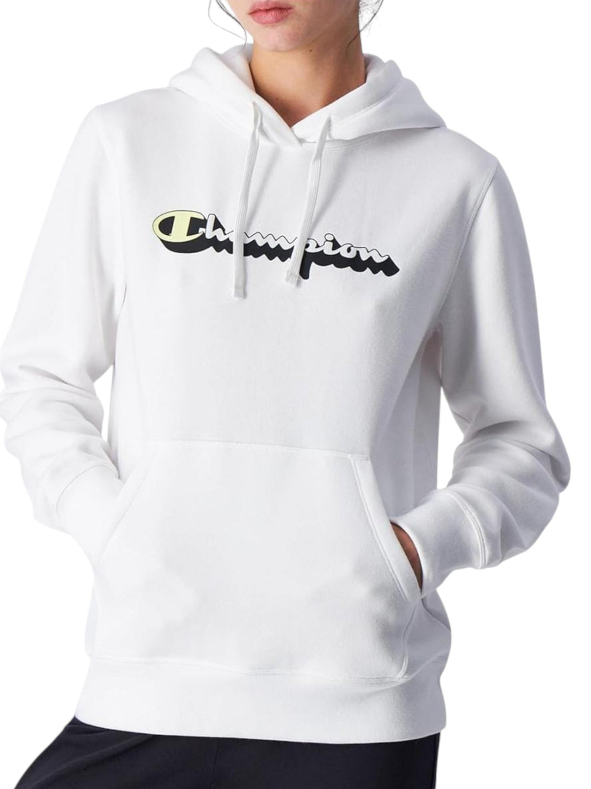 Image for Women's Logo Printed Hoodie,White