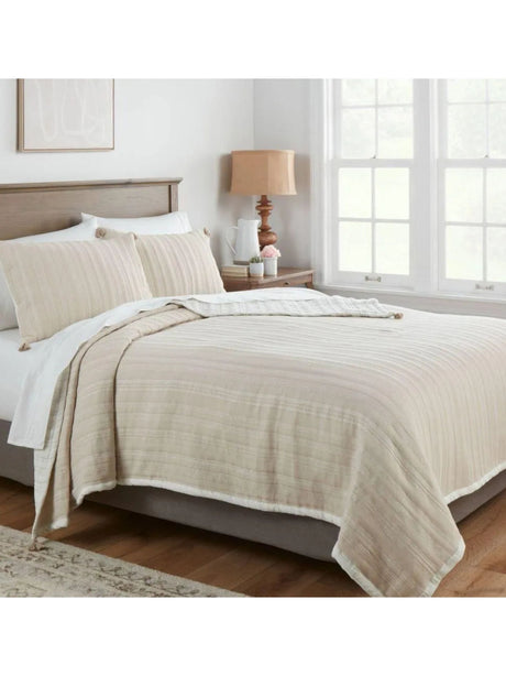 Image for Matelass� Stitched Stripe Quilt