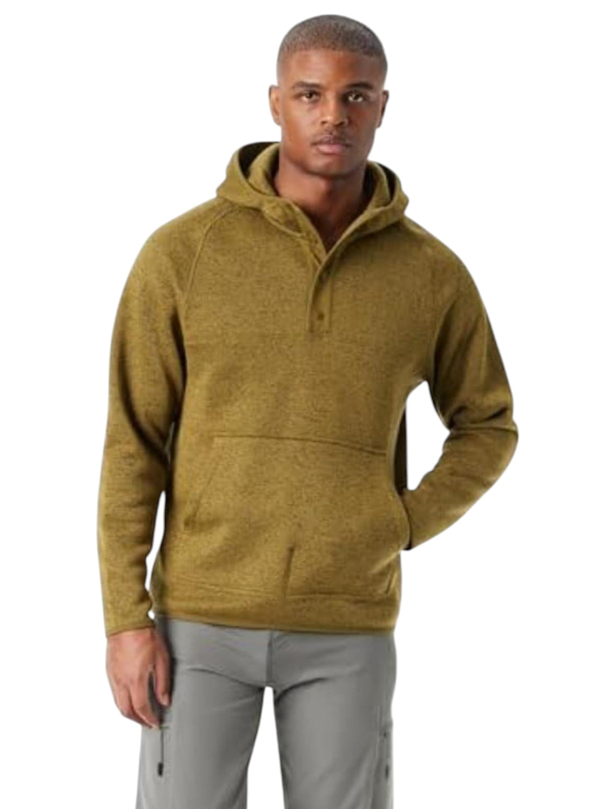 Image for Men's Knitted Hoodie,Olive