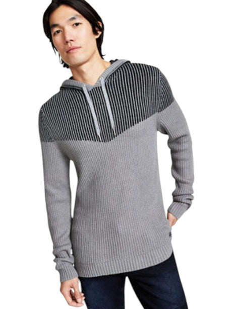 Image for Men's Knitted Hoodie,Grey
