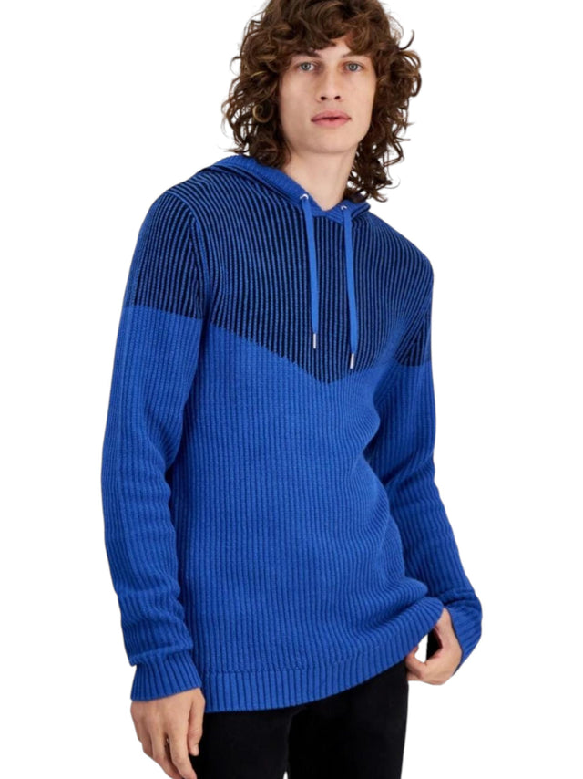 Image for Men's Knitted Hoodie,Blue