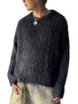 Image for Women's Open Knitted Sweaters,Black