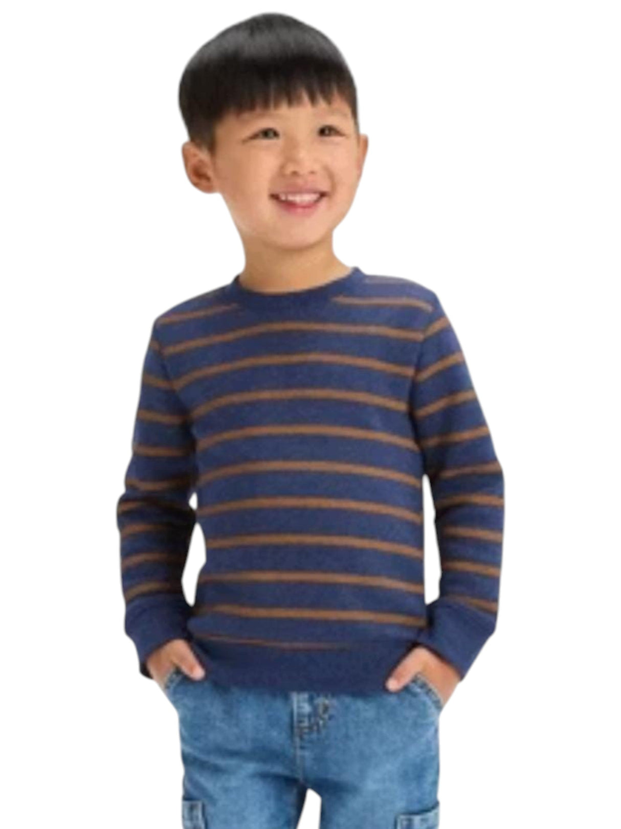 Image for Kids Boy's Striped Sweaters,Navy