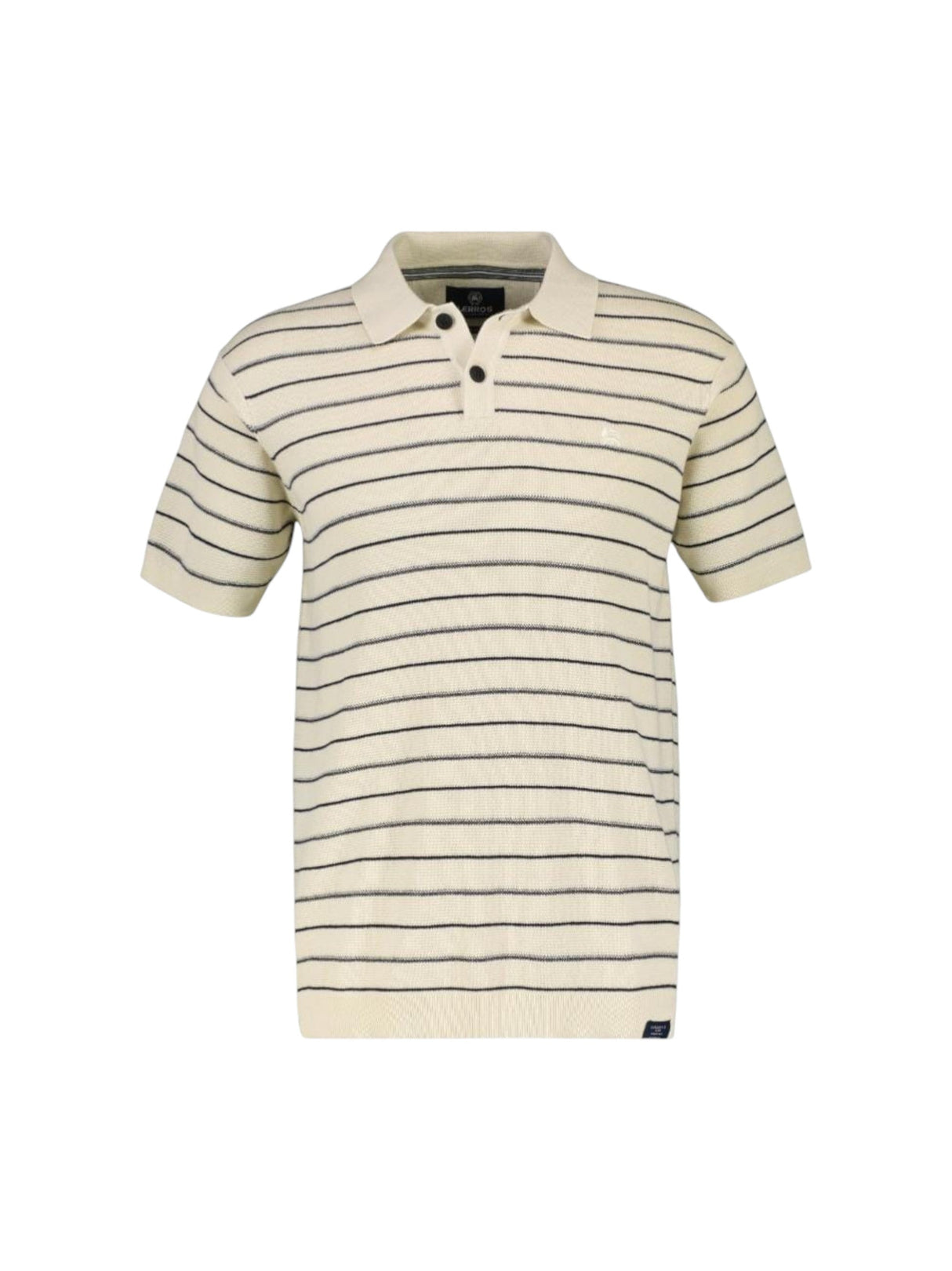 Image for Men's Striped Texured Polo Shirt,Light Beige