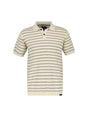 Image for Men's Striped Texured Polo Shirt,Light Beige