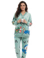 Image for Women's Faux Fur Sleepwear Pajama Set,Light Green