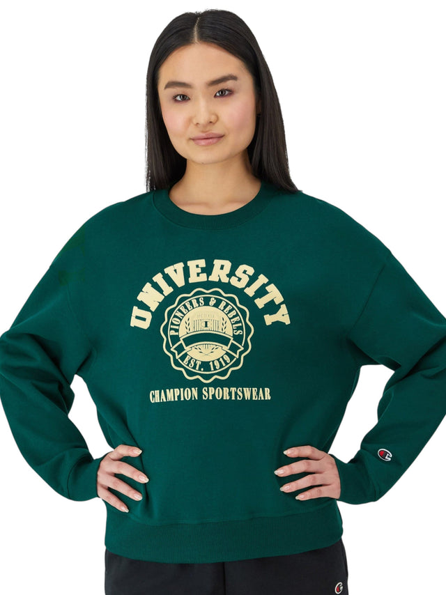 Image for Women's Printed Sweaters,Dark Green