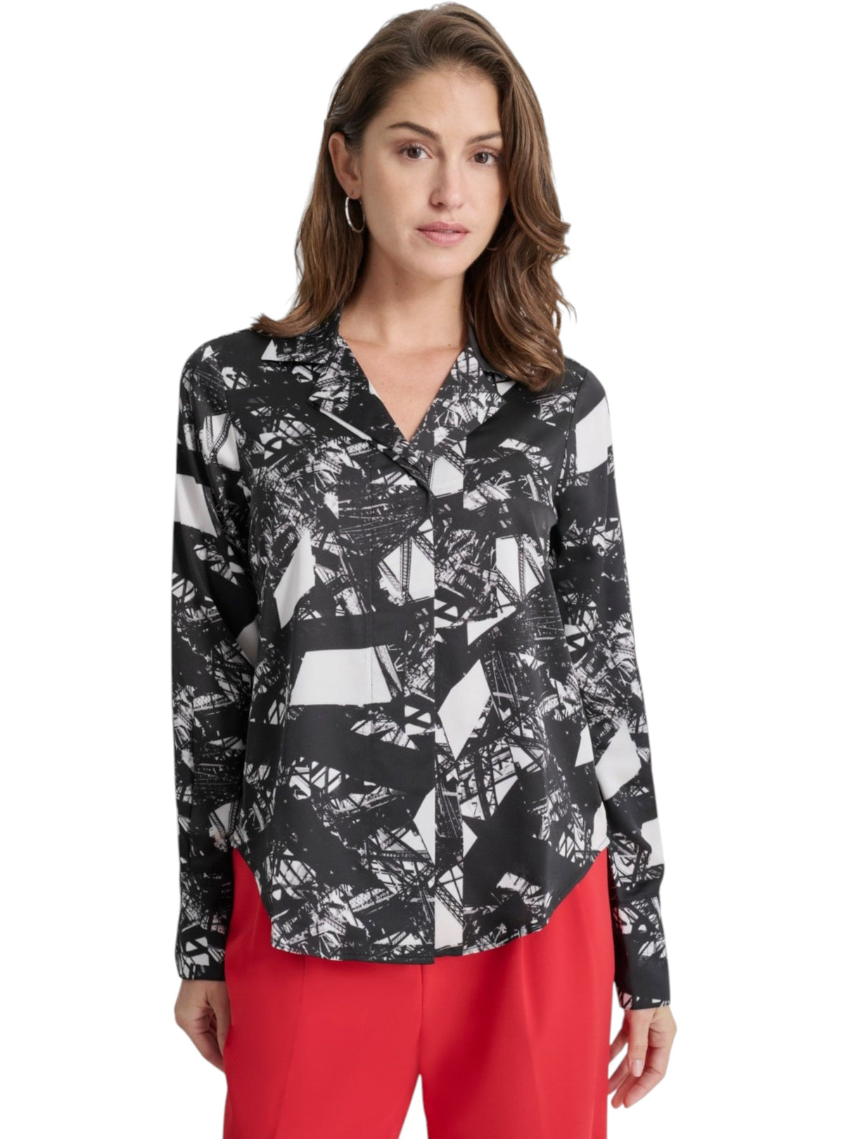 Image for Women's Printed Chemise,Black