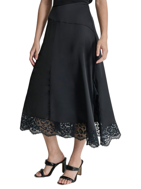 Image for Women's Plain Lace Skirt,Black
