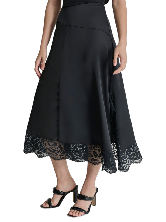Image for Women's Plain Lace Skirt,Black