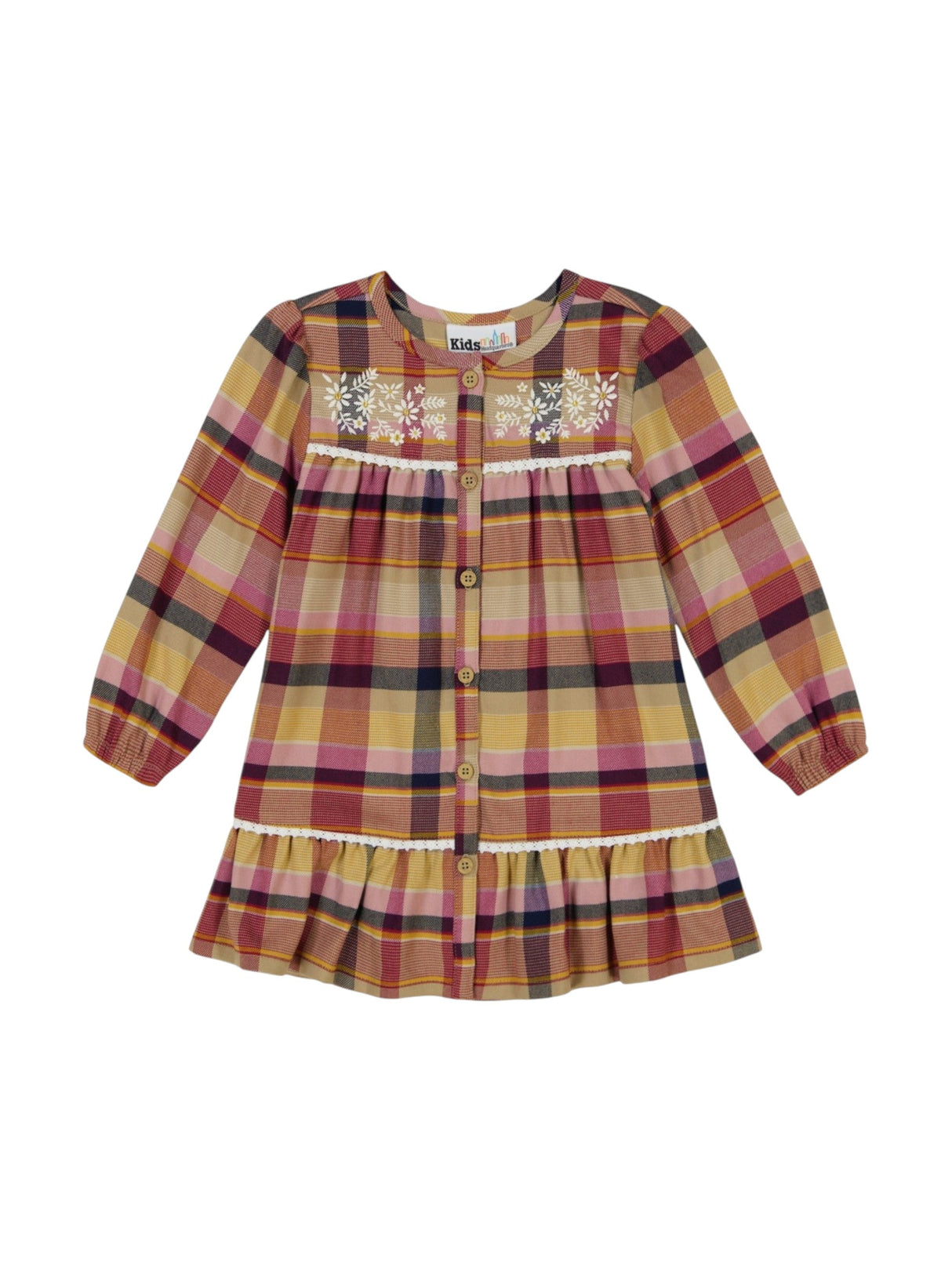 Image for Kids Girl's Plaid Dress,Multi