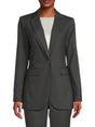 Image for Women's Striped Blazer,Dark Grey