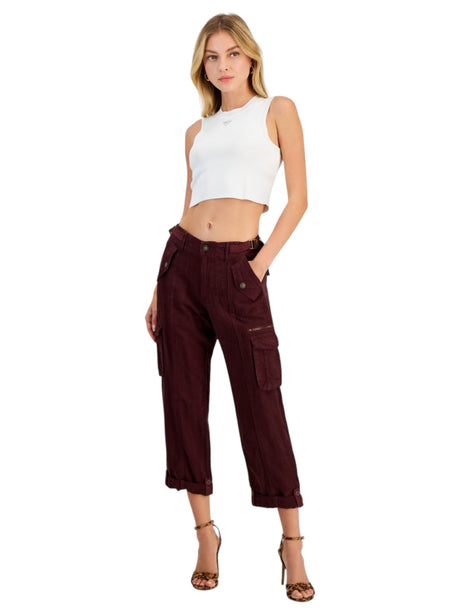 Image for Women's Plain Casual Pant,Burgundy