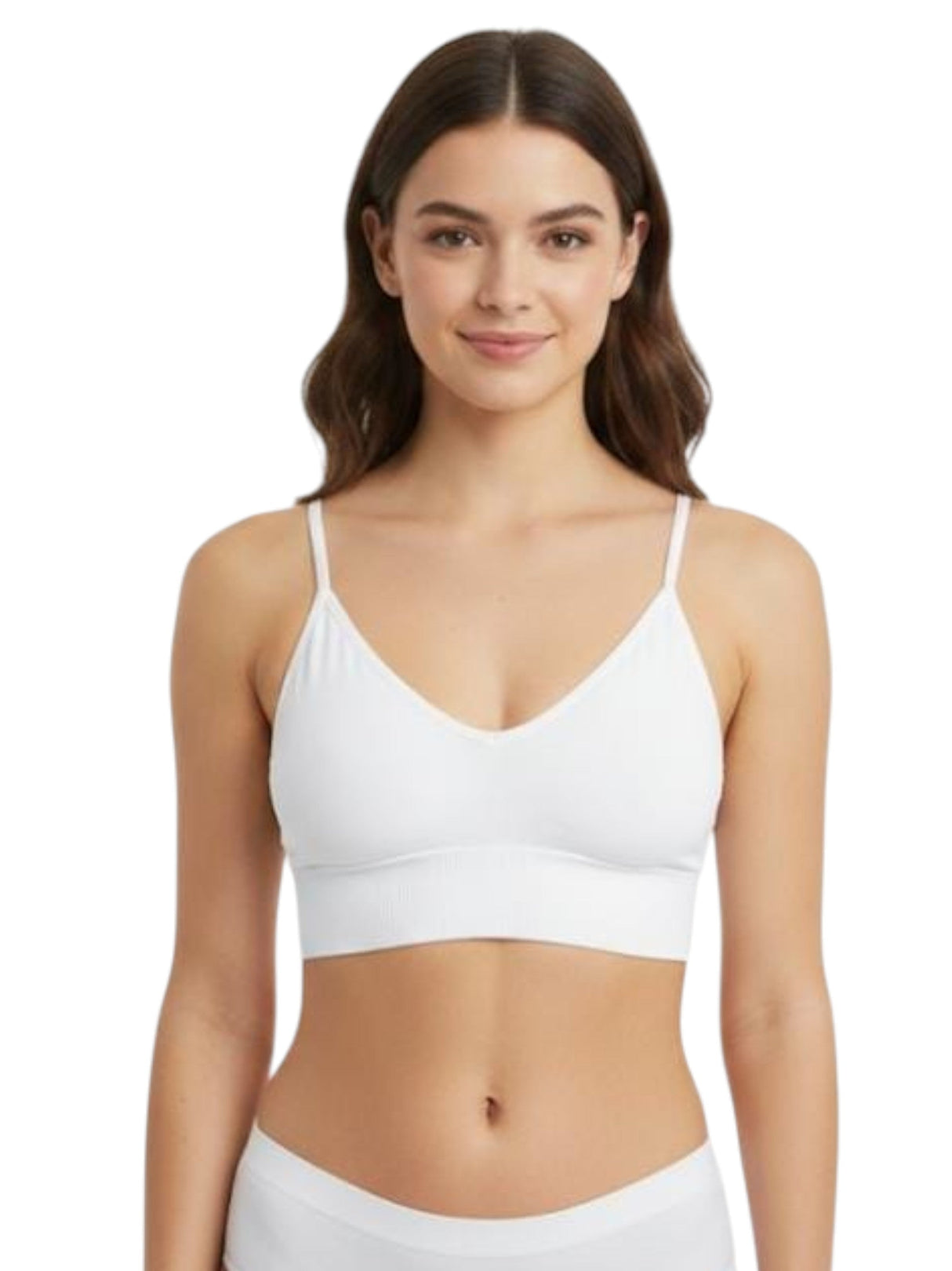 Image for Women's Ribbed Bra,White