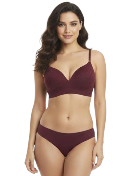 Image for Women's Plain Bra,Burgundy