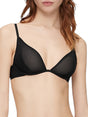 Image for Women's Sheer Plain Bra,Black