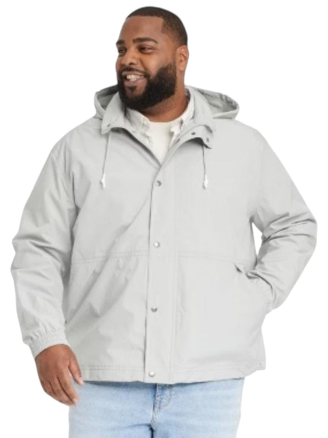 Image for Men's Plain Solid Jacket,Light Grey
