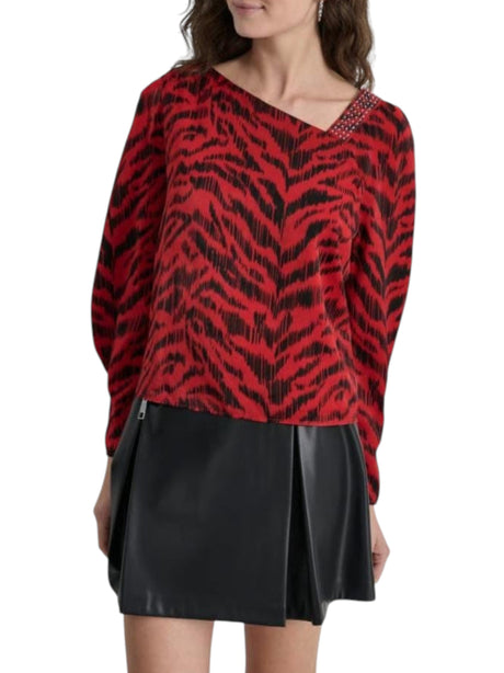 Image for Women's Printed Top,Red