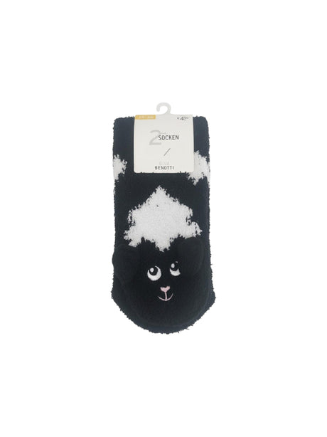 Image for Women's Faux Fur Socks,Black