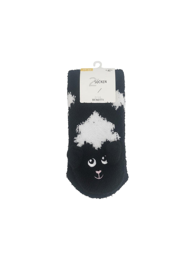 Image for Women's Faux Fur Socks,Black