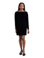Image for Women's Plain Velvet Dress,Black