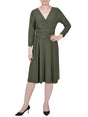 Image for Women's Plain Solid Dress,Olive