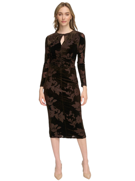 Image for Women's Velvet Dress,Brown 