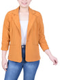 Image for Women's Plain Solid Blazers,Mustard Yellow