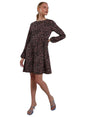Image for Women's Printed Dress,Black