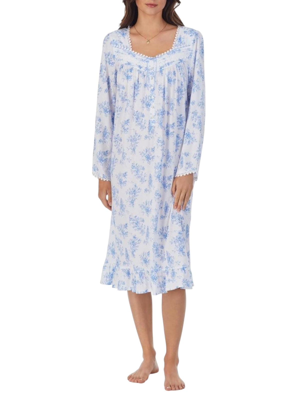 Image for Women's Floral Printed Robe,White