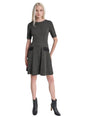 Image for Women's Plaid Dress,Black