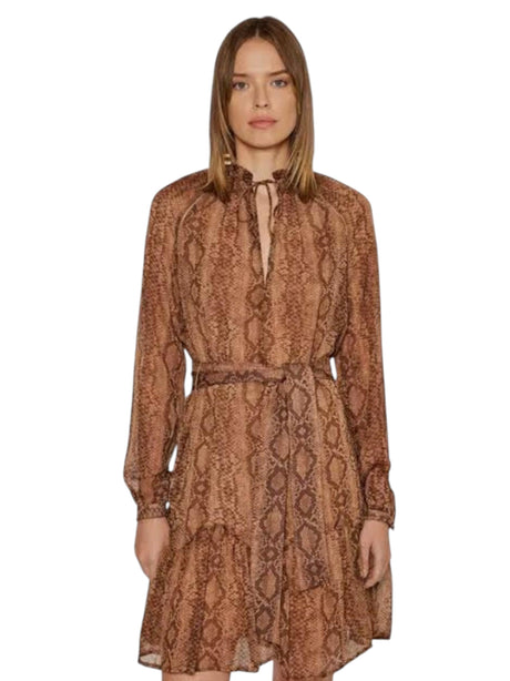 Image for Women's Snake Leather Printed Dress,Brown