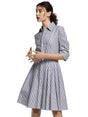 Image for Women's Striped Dress,White/Light Grey