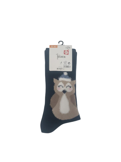 Image for Women's Knitted Lined Socks,Navy
