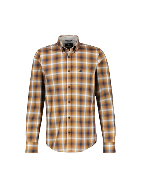 Image for Men's Plaid Dress Shirt,Brown