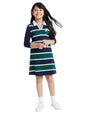 Image for Kids Girl's Striped Dress,Navy
