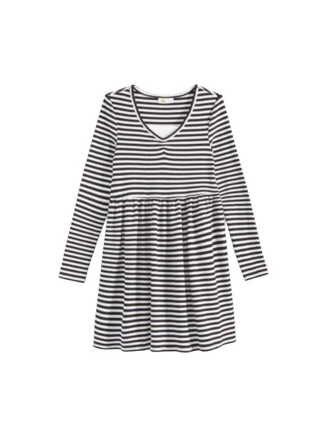 Image for Kids Girl's Striped Dress,Black/White