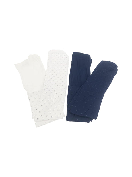 Image for Kids Girl's Printed Tights Set 2Pieces,White/Navy