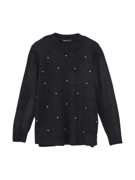 Image for Women's Pearls Knitted Sweaters,Black