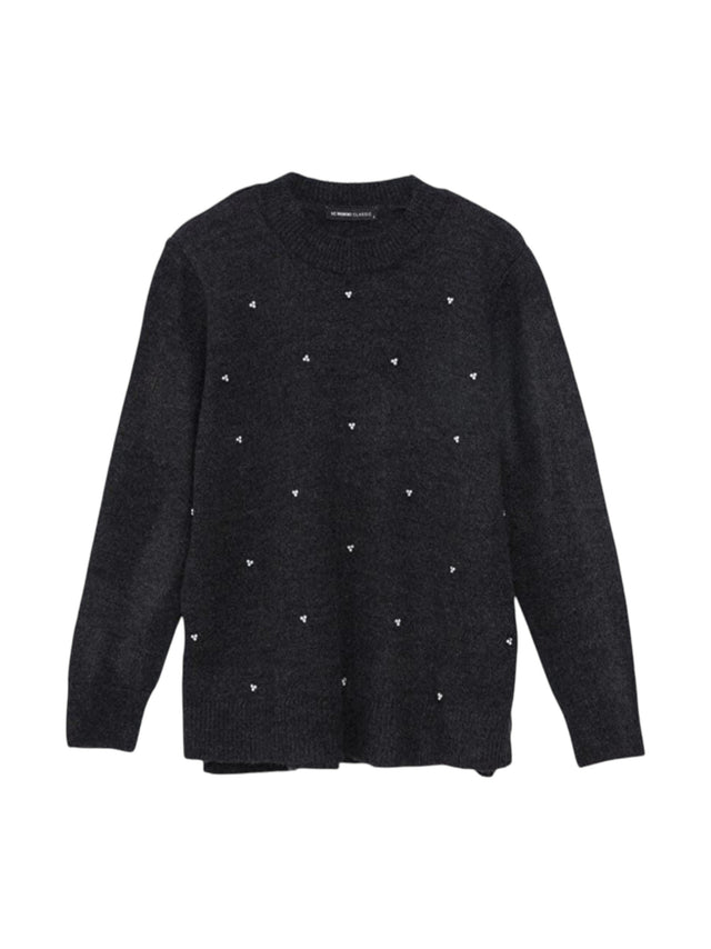 Image for Women's Pearls Knitted Sweaters,Black