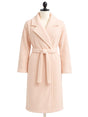 Image for Women's Plain Faux Fur Robe&Belt,Light Pink