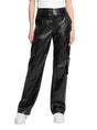 Image for Women's Plain Leather Pant,Black