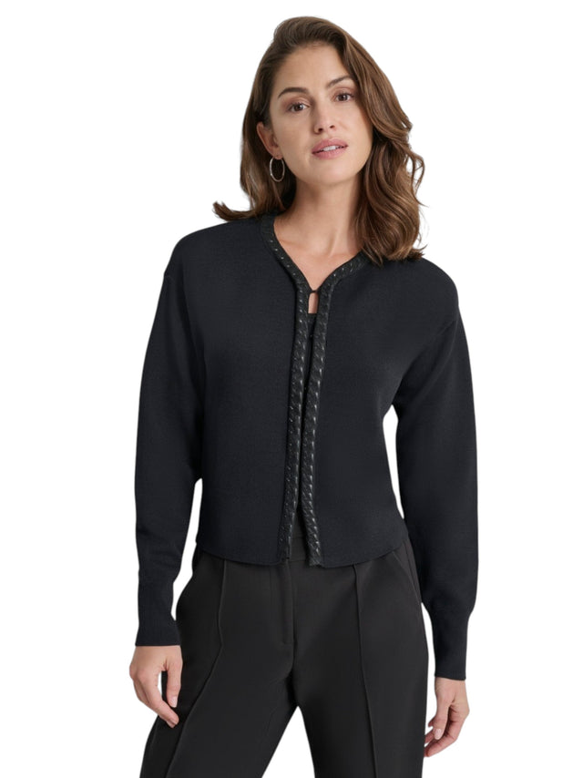 Image for Women's Knitted Top Cardigan,Black