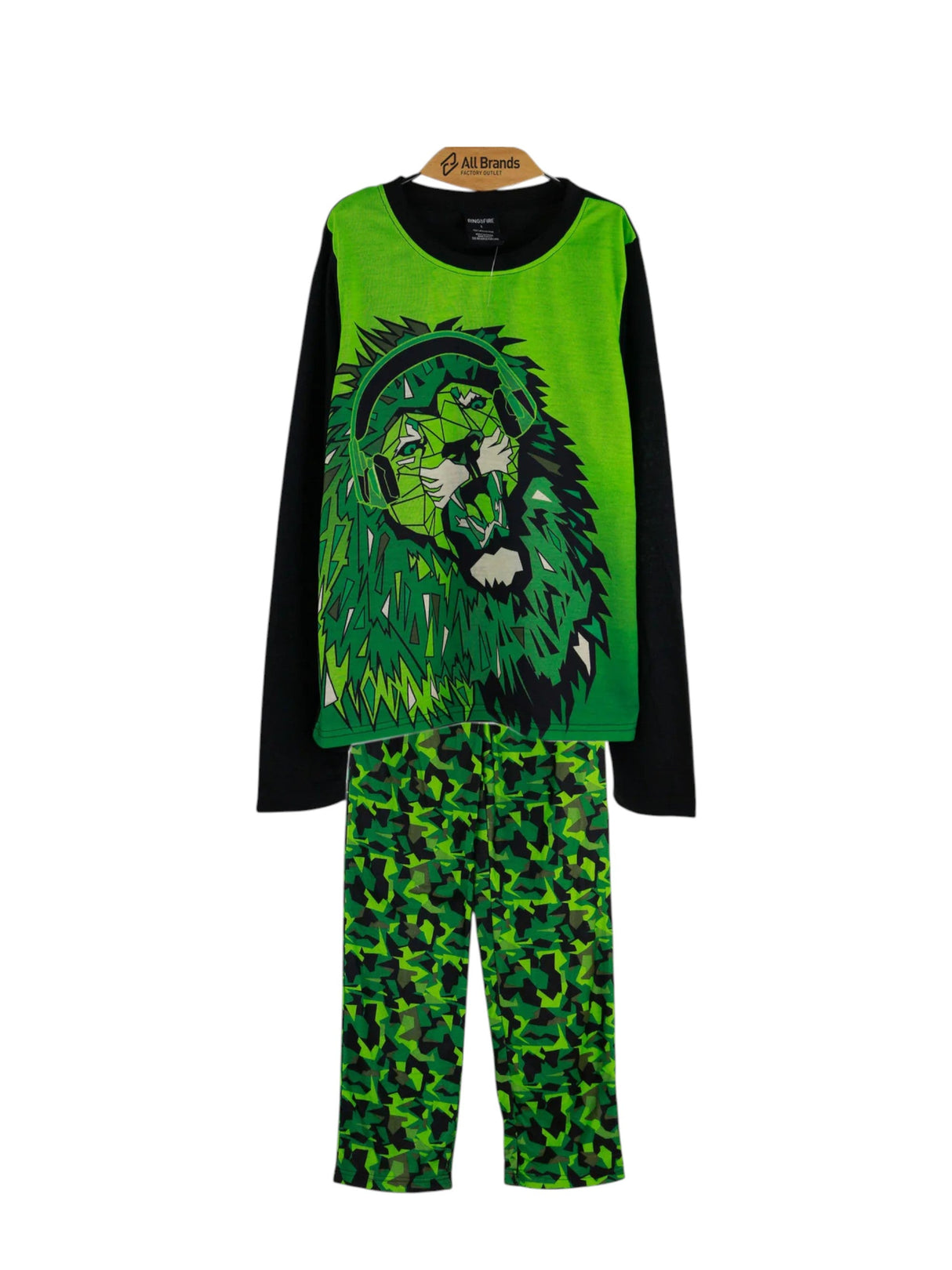 Image for Kids Boy's Printed Pajama Set,Green